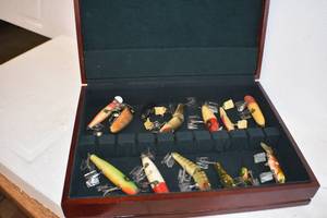 Vintage Fishing Lures Silver chest