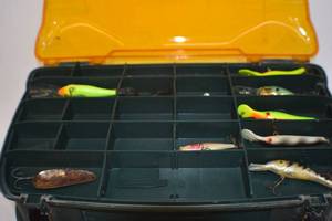 Plastic Tackle Box and Tackle