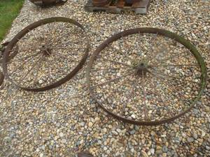 Antique Wagon Wheels x 4