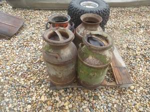 Antique Cream Cans x 4