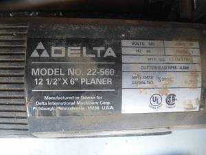 Delta Wood Planer