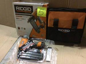 lot 5 image: Ridgid R213BNE Brad Nailer, 18 Gauge, 2-18, 3.625 x 12.93 x 12.375