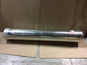 lot 7 image: 12 in. x 5 ft. Beaded Round Metal Duct Pipe by Master Flow