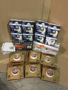 lot 27 image: MIX LOT OF HLB 6 in. Color Selectable New Construction or Remodel Canless Recessed Integrated LED Kit (4-Pack) by Halo