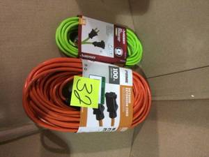 lot 32 image: 100 ft. 163 SJTW Orange Outdoor Extension Cord