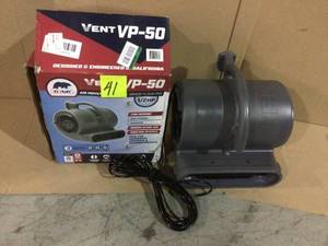 lot 41 image: 12 HP Air Mover for Janitorial Water Damage Restoration Stackable Carpet Dryer Floor Blower Fan in Grey by B-Air