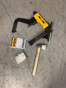 lot 103 image: 2-in-1 Pneumatic 15.5-Gauge and 16-Gauge Flooring Tool by DEWALT (see pictures)
