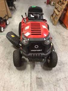 lot 115 image: Pony 42 in. 439 cc Auto-Choke Engine 7-Speed Manual Drive Gas Riding Lawn Tractor with Mow-in-Reverse by Troy-Bilt