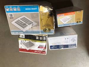 Mixed lot of ventilation fans- various brands models and conditions -open box customer returns see pictures