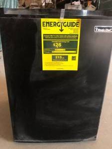 2.6 cu. ft. Mini Fridge in Black, ENERGY STAR by Magic Chef- open box not used customer returns scratches present   - see pictures