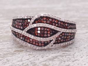 lot 39 image: 2.00 Carat Dark Orange and White Diamond Estate Ring in Rose Gold
