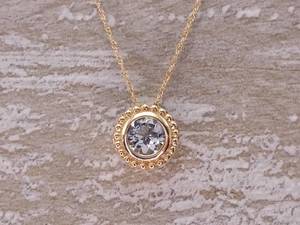 lot 65 image: Beautiful Gemstone Estate Necklace in 10k Yellow Gold