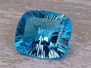 lot 21A image: Large, Natural 41.56 Carat Fancy Cut Starburst Topaz Gemstone