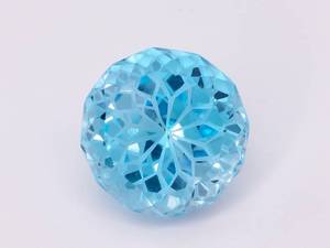 lot 21B image: Natural Fancy Cut 14.72 Carat Swiss Blue Topaz