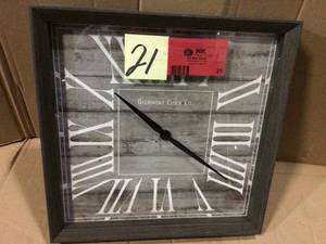 lot 21 image: Rustic Greywash Wall Clock &nbspCustomer Returns See Pictures