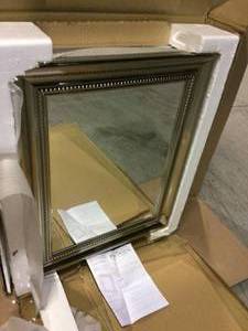 lot 40 image: 24 in. W x 30 in. H Framed Recessed or Surface-Mount Bathroom Medicine Cabinet in Brushed Nickel &nbspCustomer Returns See Pictures
