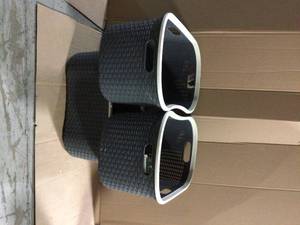 lot 51 image: MH Gray Plastic Laundry Basket 40 Litre Capacity by Modern Homes &nbspCustomer Returns See Pictures