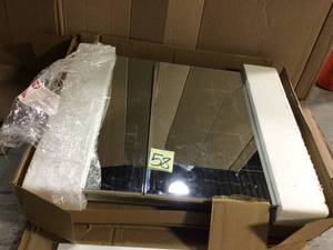 lot 58 image: 30 in. x 26 in. Frameless Recessed or Surface-Mount Bi-View Medicine Cabinet &nbspCustomer Returns See Pictures