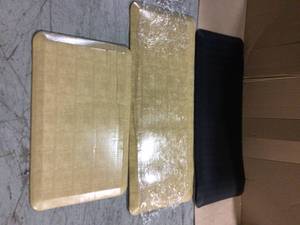 lot 63 image: NewLife Designer Sisal Black 20 in. x 48 in. Anti-Fatigue Comfort Kitchen Mat &nbspCustomer Returns See Pictures
