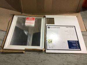 lot 64 image: 24 in. W x 30 in. H Frameless Rectangular Bathroom Vanity Mirror in Silver &nbspCustomer Returns See Pictures