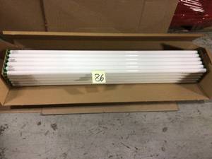 lot 86 image: 32-Watt 4 ft. Linear T8 Fluorescent Tube Light Bulb Neutral (3500K) (30-Pack) by Philips &nbspCustomer Returns See Pictures