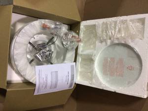 lot 95 image: 3-Light Chrome Semi Flush Mount &nbspCustomer Returns See Pictures
