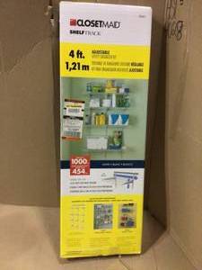 lot 99 image: Shelftrack 16.75 in. D x 56.50 in. W x 84 in. H White Wire Adjustable Pantry Closet Kit with Baskets by ClosetMaid &nbspCustomer Returns See Pictures