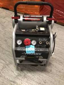 lot 102 image: 4.5 Gal. Portable Electric-Powered Silent Air Compressor by Husky (customer return) review pictures