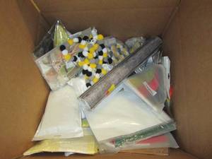 lot 19 image: box of party and crafting items...