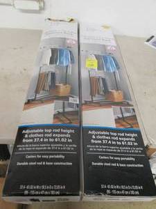 lot 21 image: 2 adjustable closet organizers, ope...