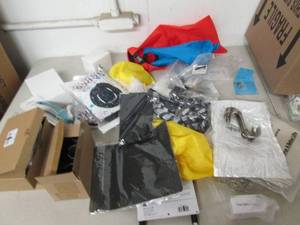 lot 44 image: lot of ballons, meat hooks, pillow ...