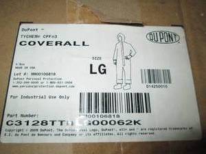 lot 102 image: box of 6 dupont large coveralls ...