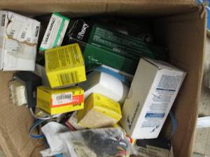 lot 132 image: box lot of fuses, nuts, bolts , was...