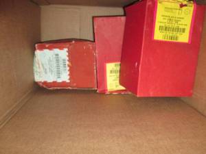 lot 139 image: box of pipe fittings , nuts, bolts,...