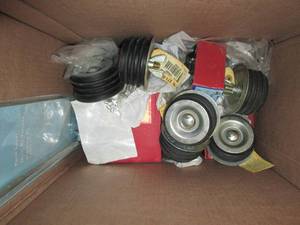 lot 140 image: box of pipe fittings , nuts, bolts,...