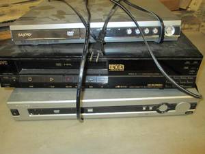 lot 173 image: 2 dvd players and a vhs player ...