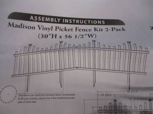 Zippity Vinyl Picket Fence Kit with...