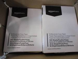 2500 sheets of Amazon Basics Paper...