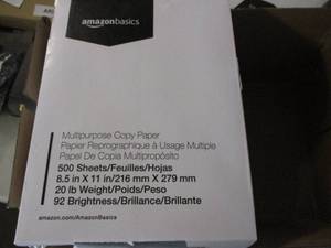 2500 sheets of Amazon Basics Paper...