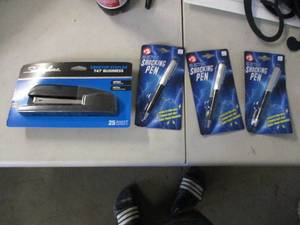 Stapler and 3 Shocking Trick Pens...