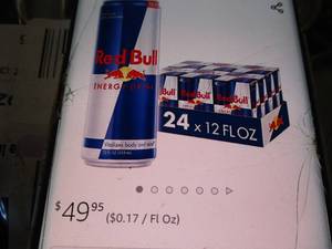 24 pack of Red Bull Zero (one opene...