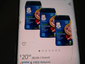 3 Bottles of Gerber Lil Bits Oatmea...