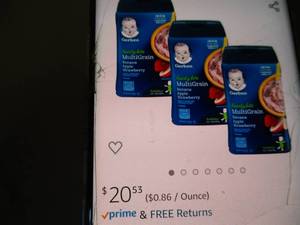 3 Bottles of Gerber Lil Bits Oatmea...