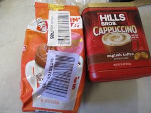 Hills Bros Cappuccino and Dunkin Do...