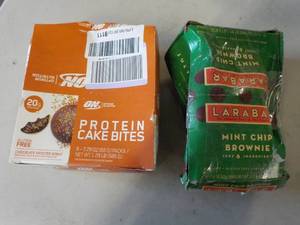 Protein Cake Bites and larabar Brow...