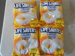 4 - 6.25 oz bags Lifesavers Orange ...