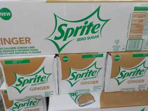 4 - 12 Packs Sprite Ginger Zero Sug...