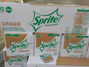 4 - 12 Packs Sprite Ginger Zero Sug...