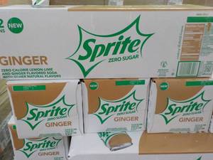 4 - 12 Packs Sprite Ginger Zero Sug...