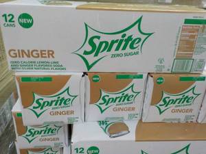 4 - 12 Packs Sprite Ginger Zero Sug...